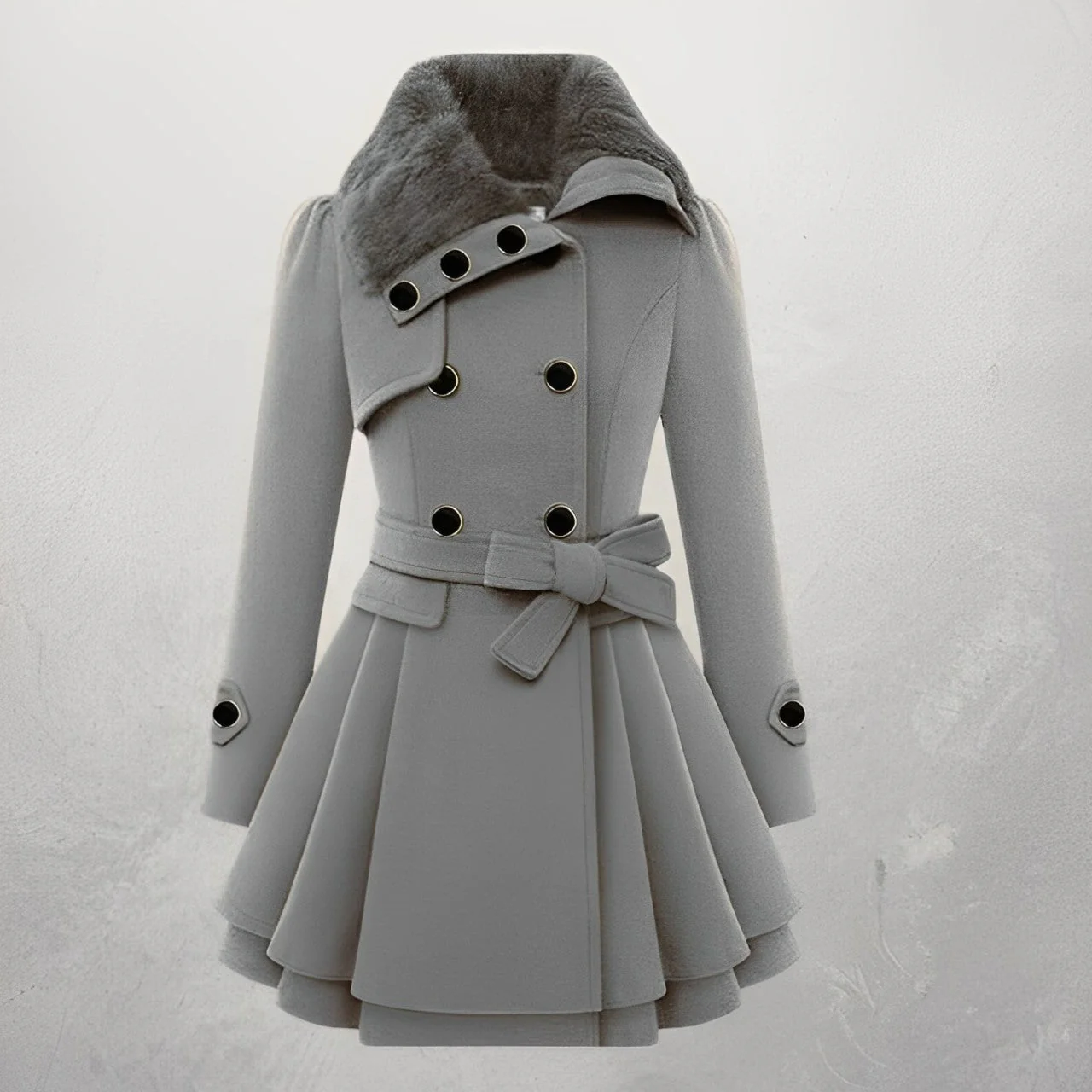 Berenice - Manteau slim croisé en laine - Image 5