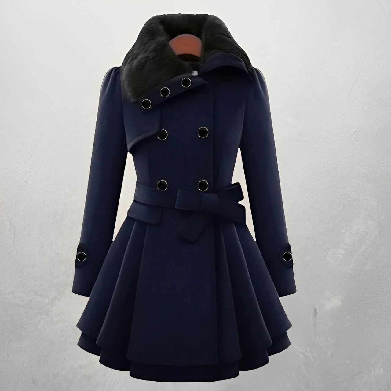 Berenice - Manteau slim croisé en laine - Image 7