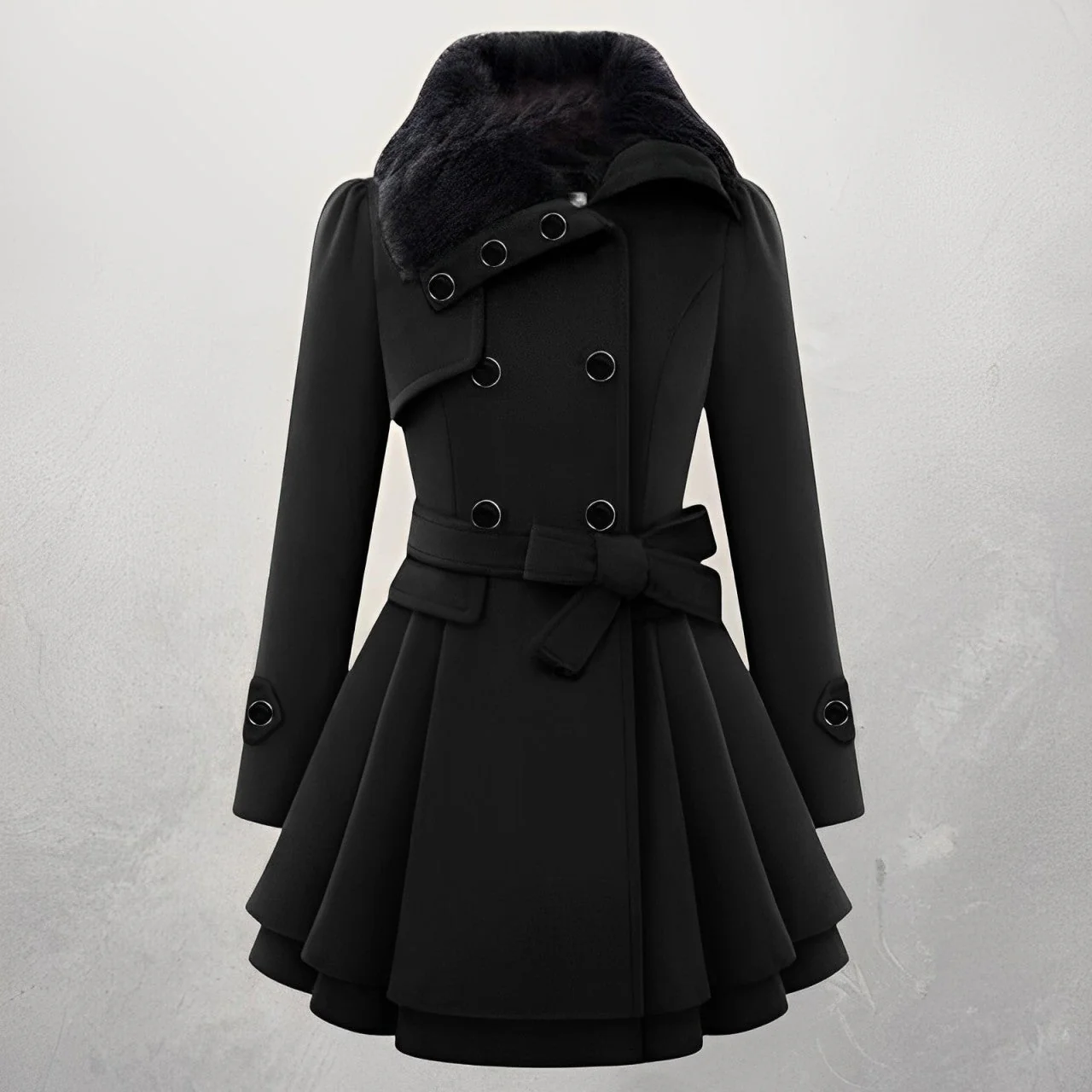 Berenice - Manteau slim croisé en laine - Image 8