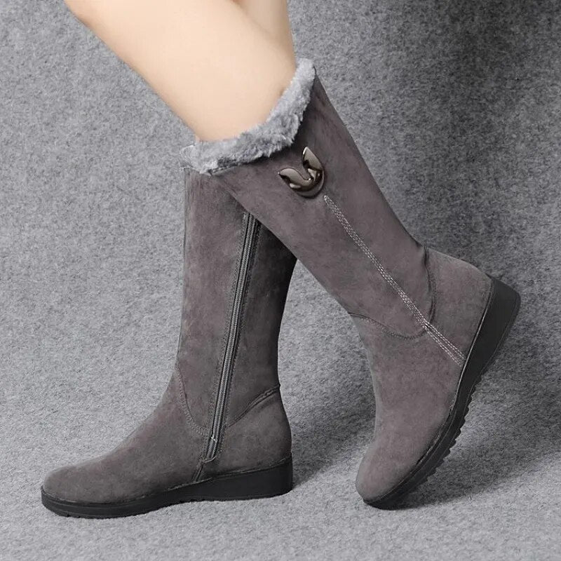 Carla - Bottes d'hiver douillettes et chaudes en fourrure - Image 2
