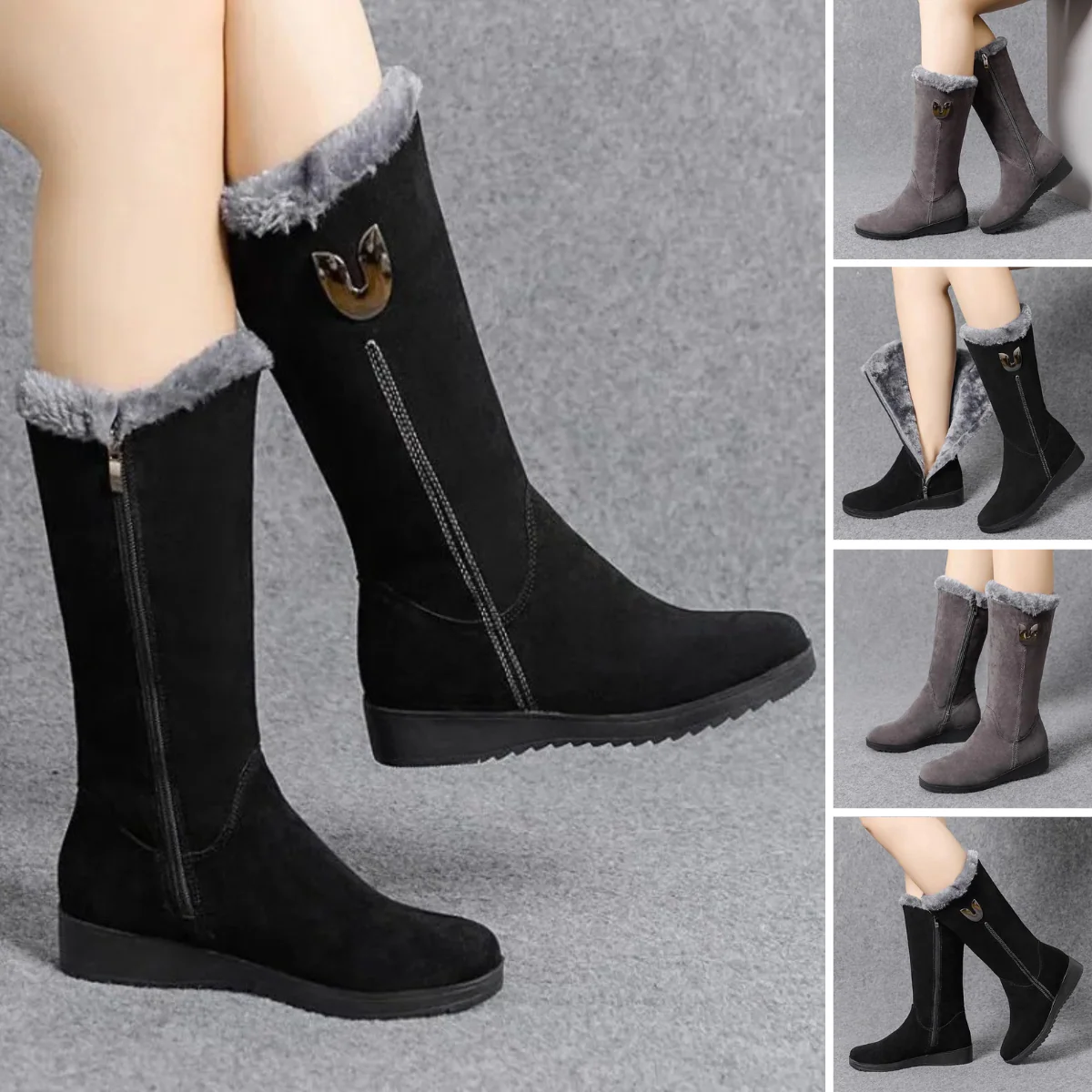Carla - Bottes d'hiver douillettes et chaudes en fourrure - Image 8