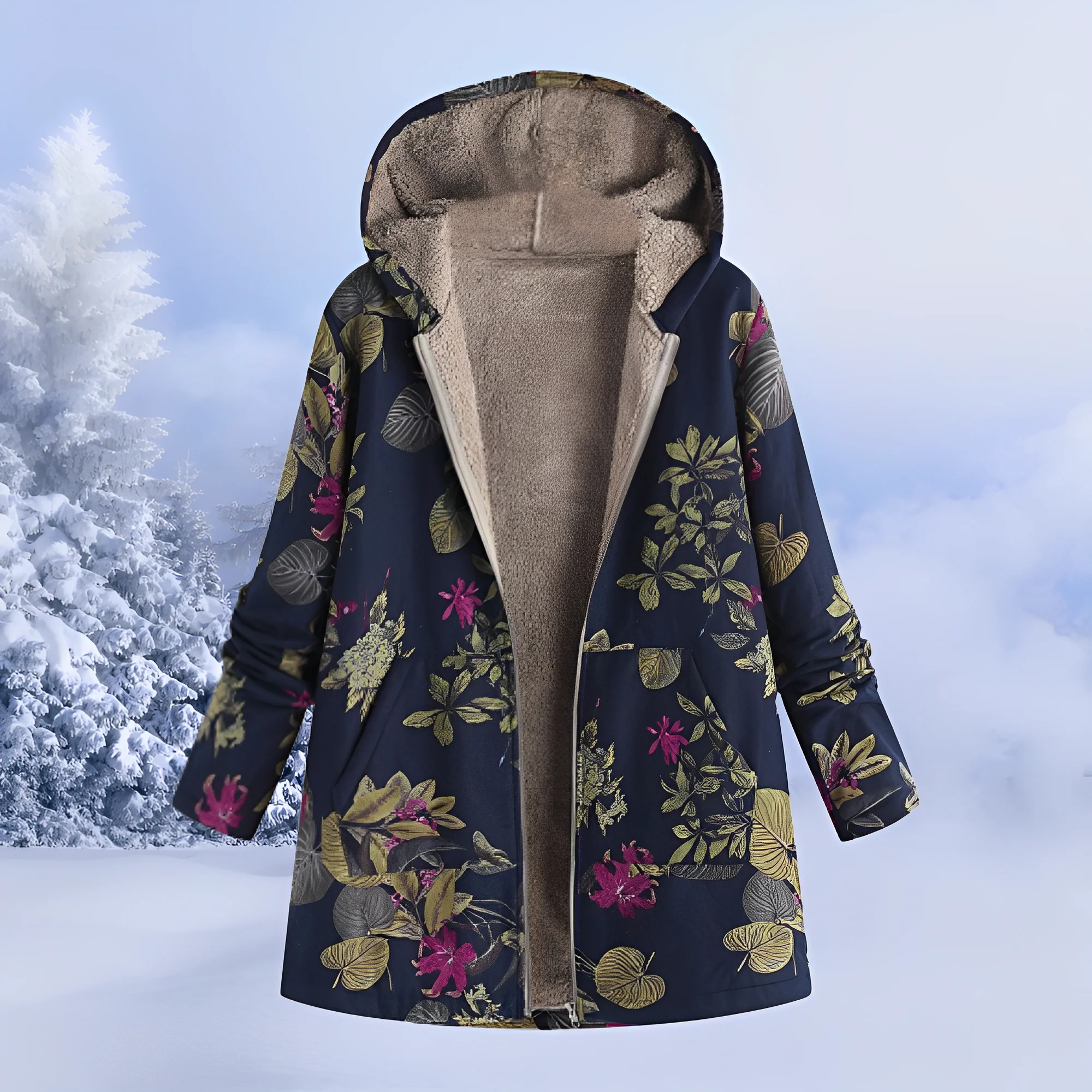 FluffCoat - Veste d'Hiver à Motifs - Image 3