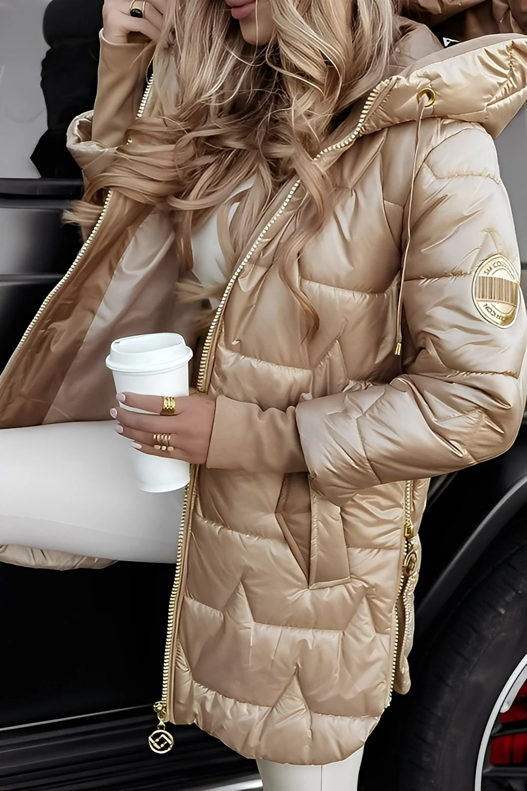 Georgina - Élégant manteau matelassé avec capuche pour femmes - Image 3