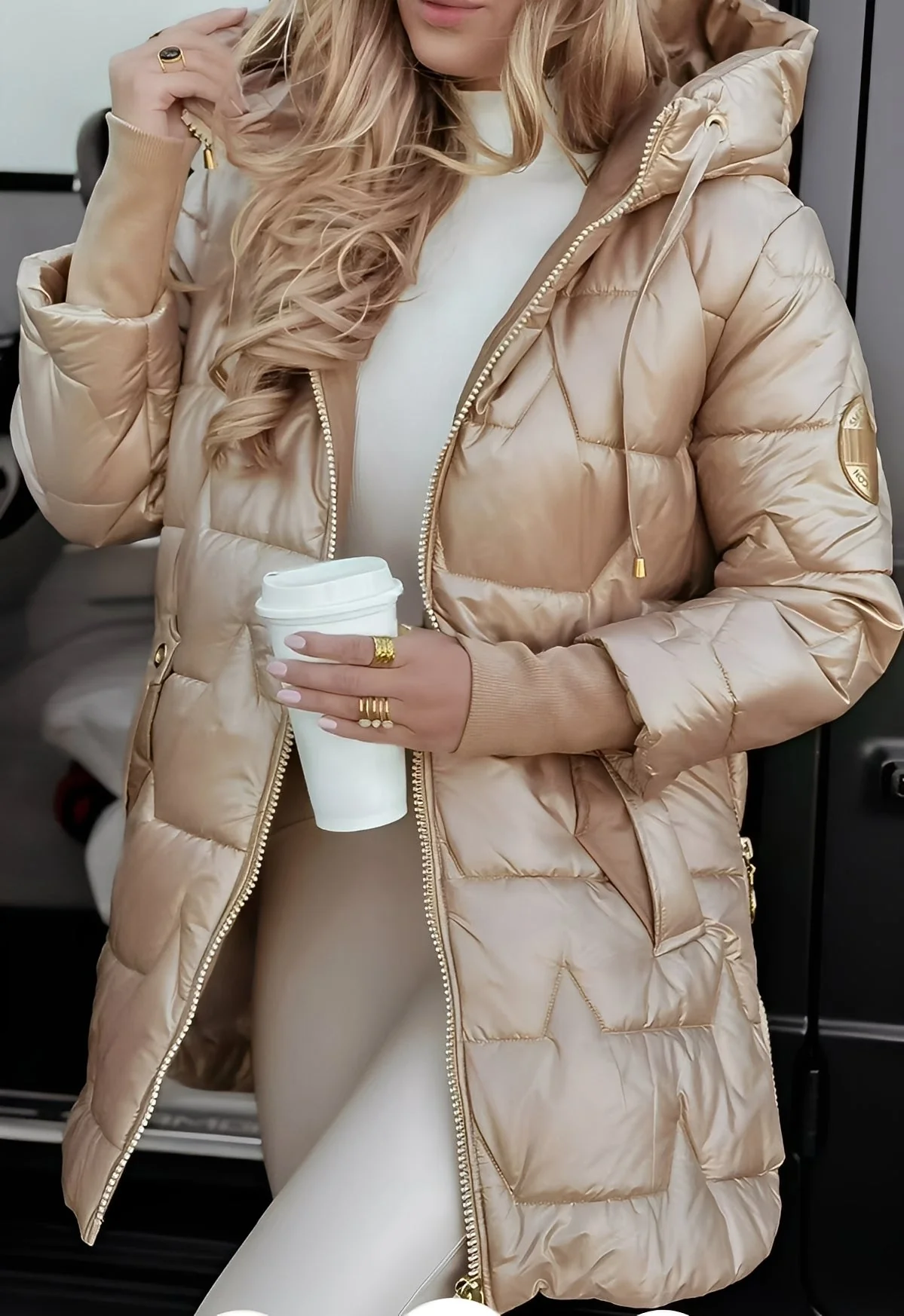 Georgina - Élégant manteau matelassé avec capuche pour femmes - Image 4