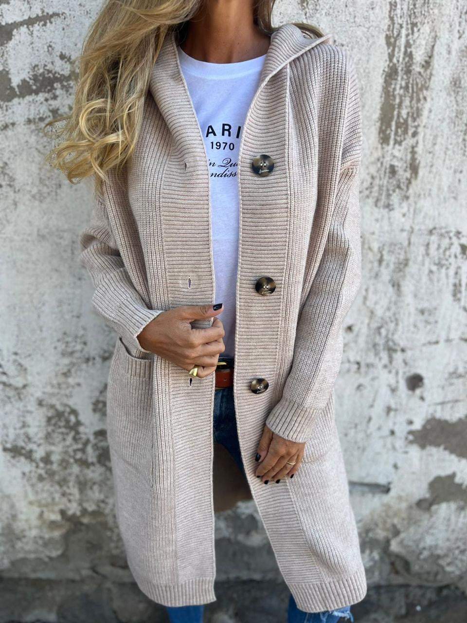 Halima - Gilet-femme - Long et à capuche - Image 10