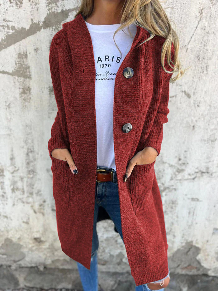 Halima - Gilet-femme - Long et à capuche - Image 7