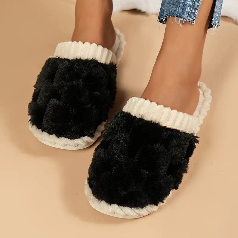 Hawa - Chaussons d'hiver en peluche avec bout fermé - Image 4
