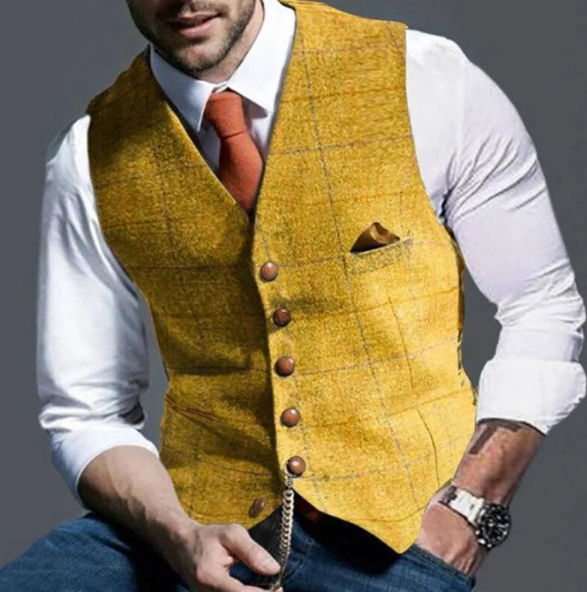 Jericho - gilet carreaux homme - Image 3