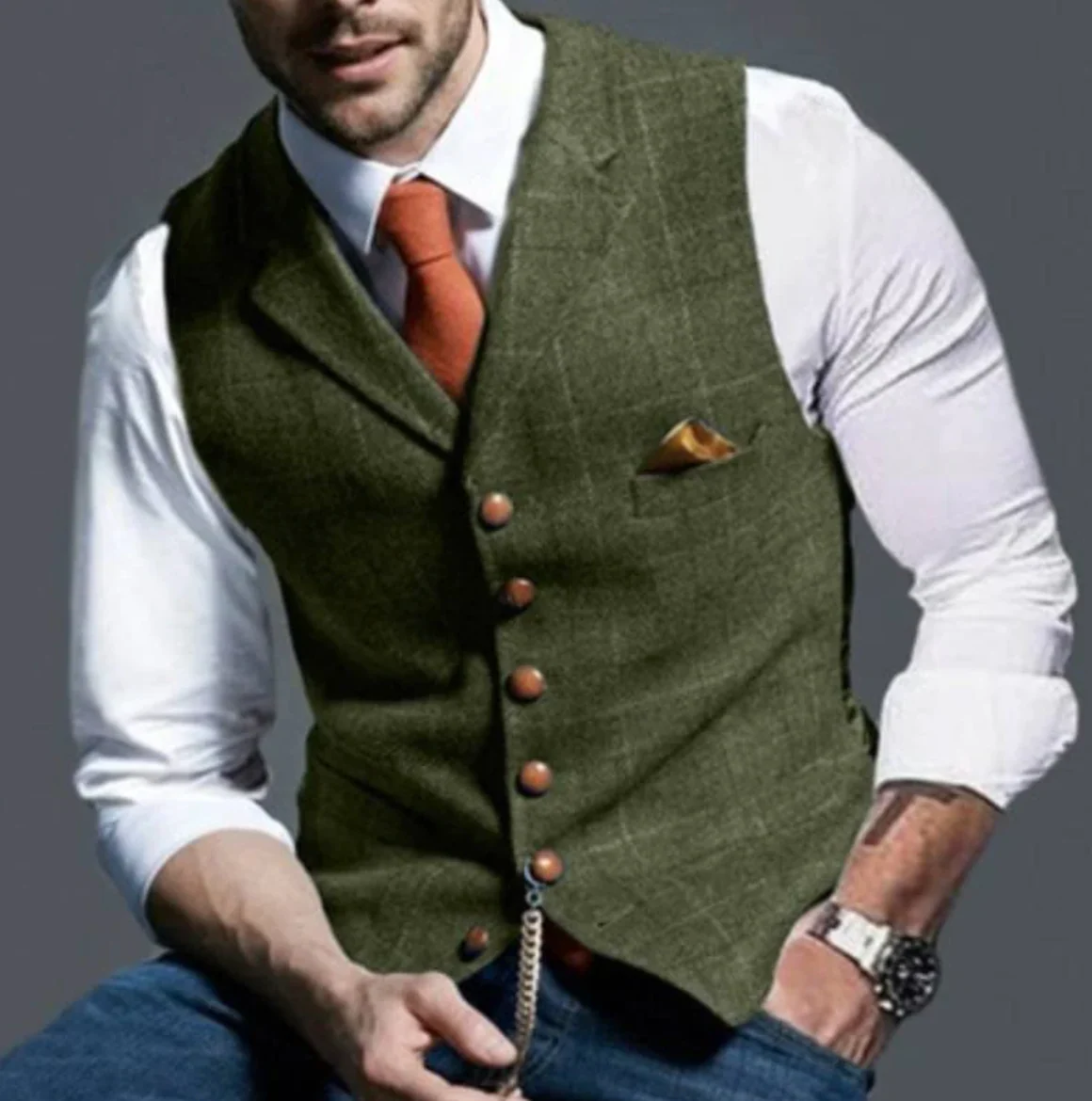 Jericho - gilet carreaux homme - Image 4