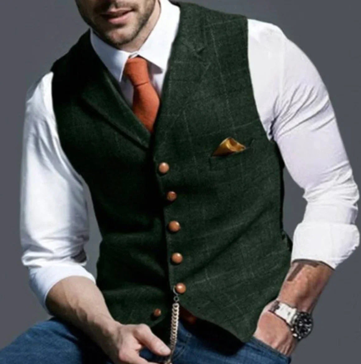 Jericho - gilet carreaux homme - Image 5