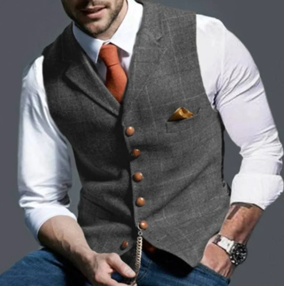 Jericho - gilet carreaux homme - Image 6