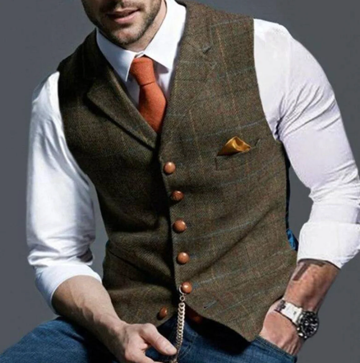 Jericho - gilet carreaux homme - Image 7