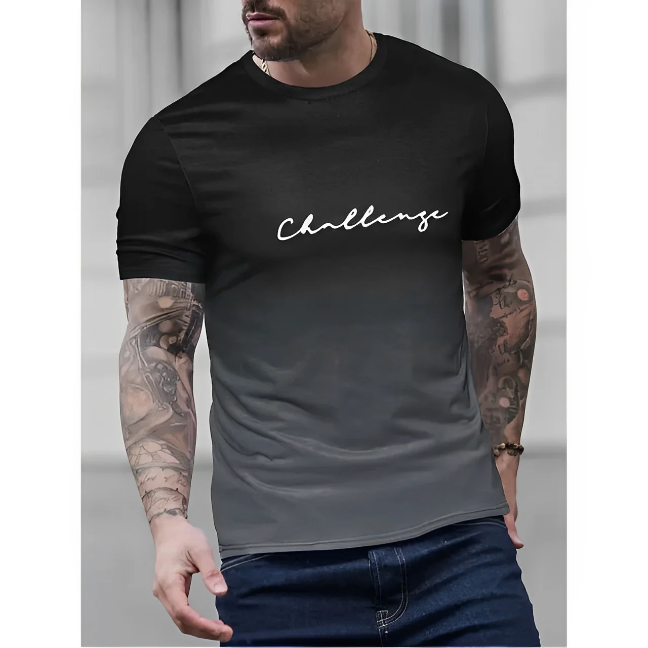 Josiah - Tee-shirt à imprimé dégradé pour hommes - Image 2