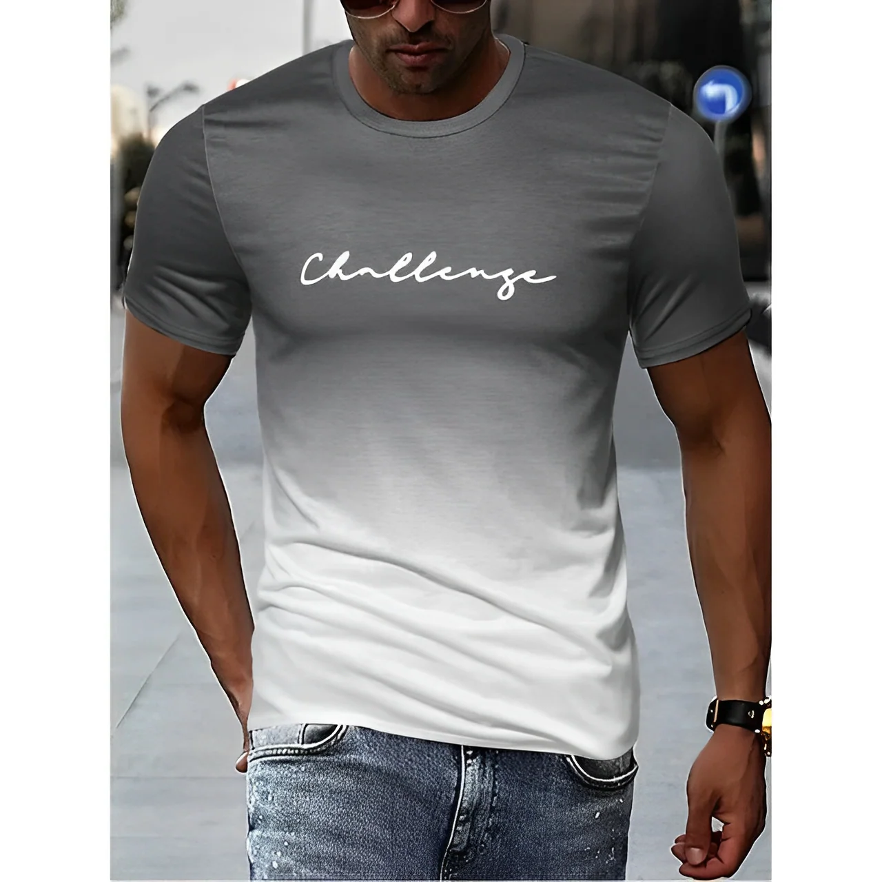 Josiah - Tee-shirt à imprimé dégradé pour hommes - Image 3