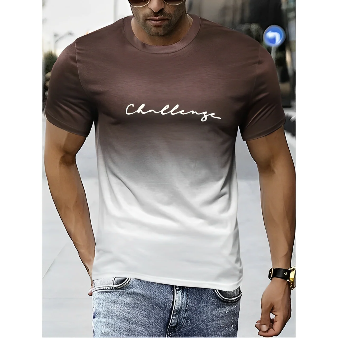 Josiah - Tee-shirt à imprimé dégradé pour hommes - Image 4