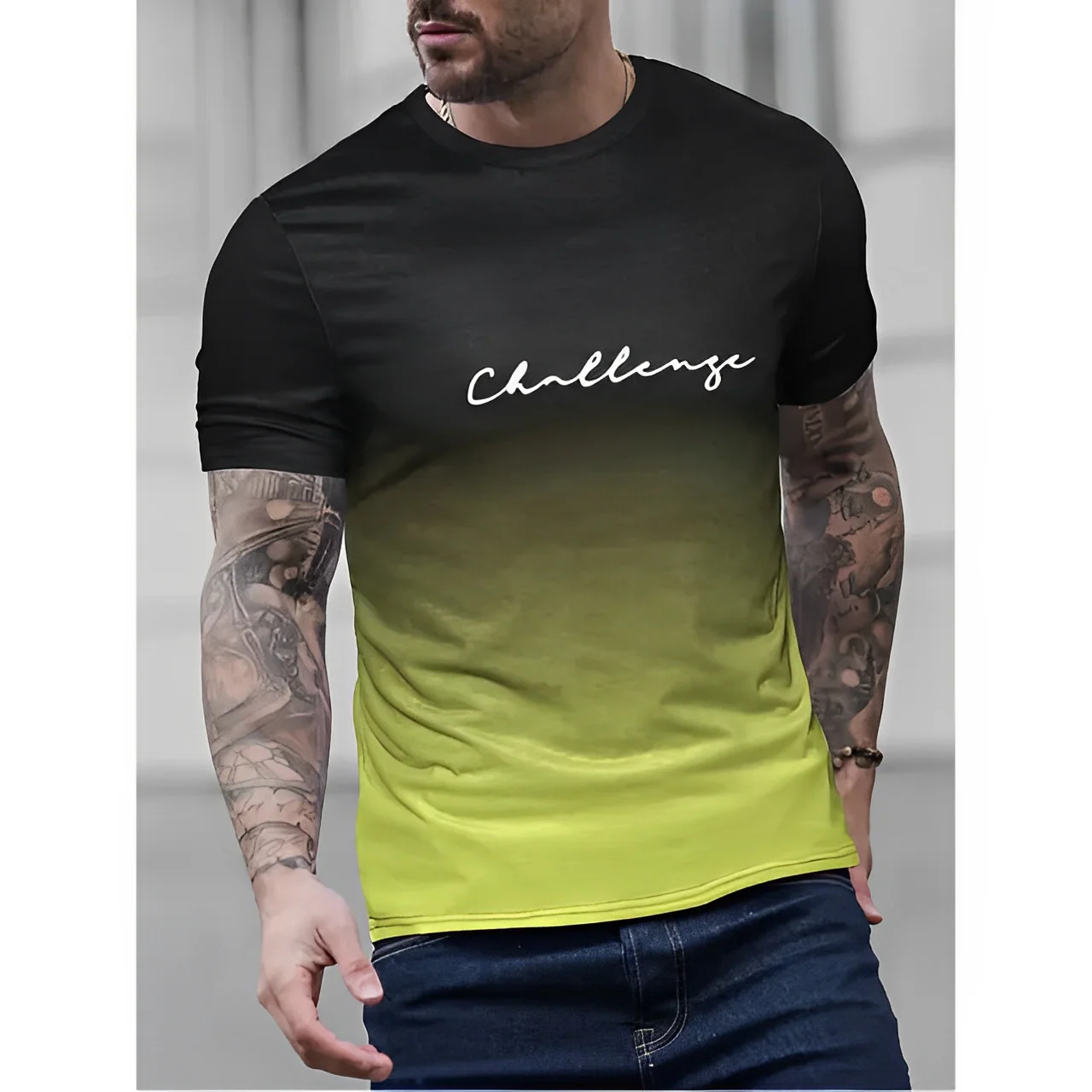 Josiah - Tee-shirt à imprimé dégradé pour hommes - Image 5