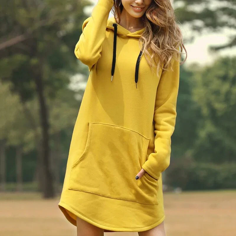 Juris - Robe sweat longue et confortable à capuche - Image 5