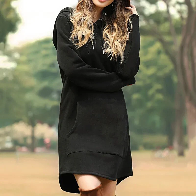 Juris - Robe sweat longue et confortable à capuche - Image 7