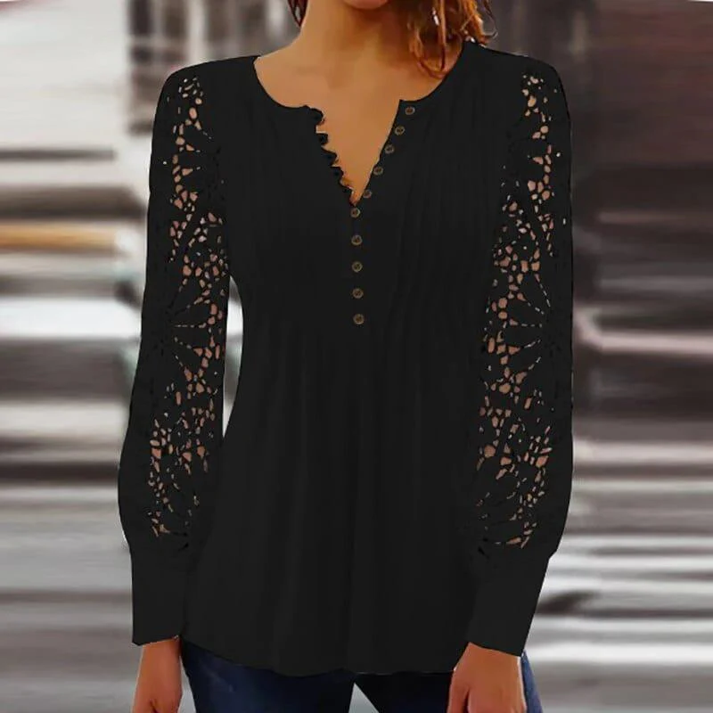 Keira - Chemisier en dentelle style patchwork - Image 2