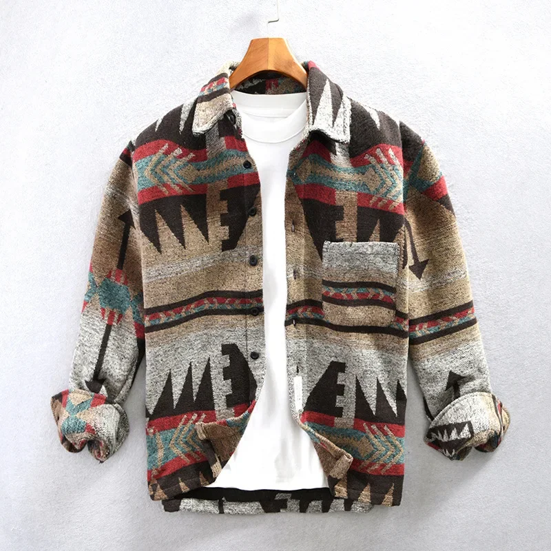 Leon – Veste chemise motif aztèque