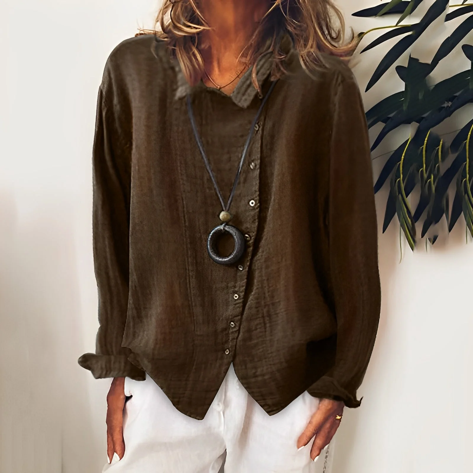 Madelina - Blouse à manches longues légère pour femmes - Image 3
