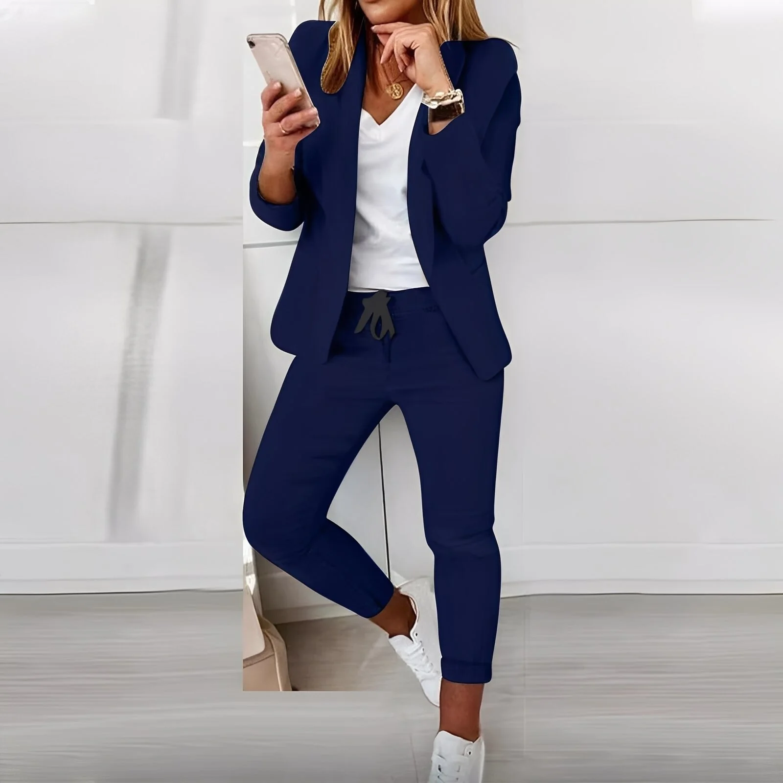 Madelyn - Ensemble décontracté haut et pantalon pour femmes - Image 8