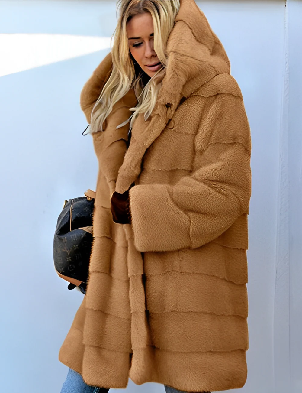 Marielle - Manteau élégant en fausse fourrure douce - Image 3