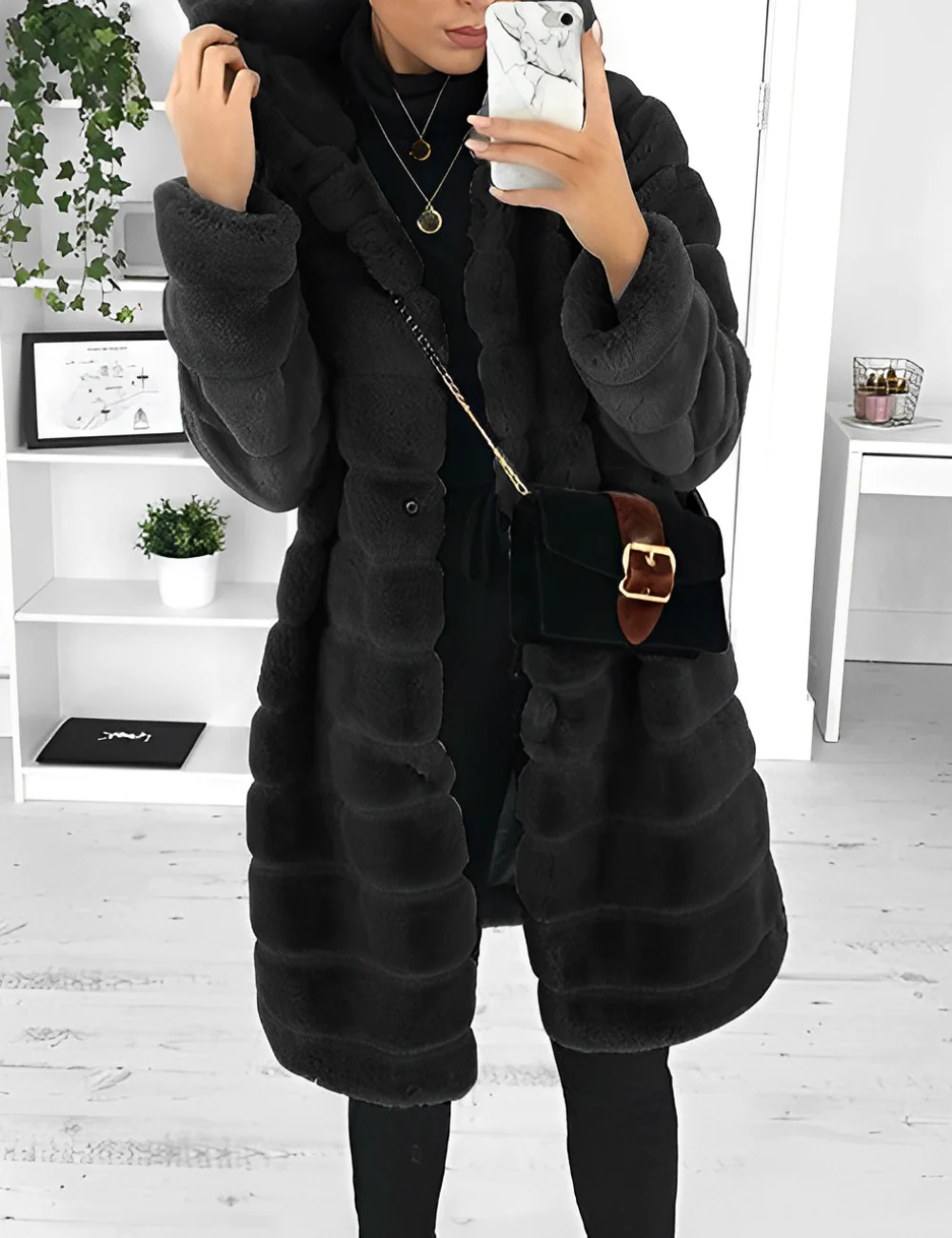 Marielle - Manteau élégant en fausse fourrure douce - Image 6
