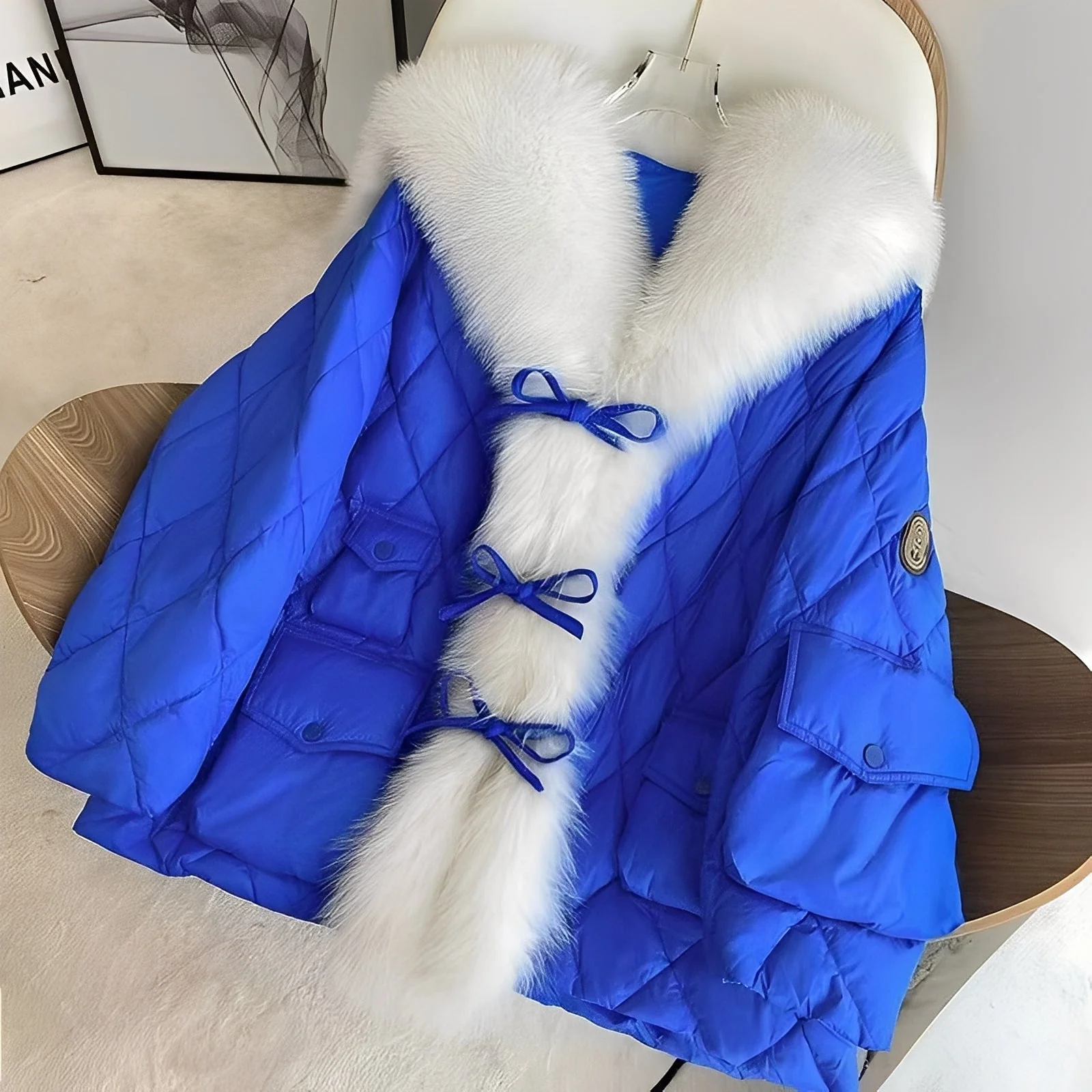 Marjorie - Doudoune tendance avec col en fourrure pour femmes - Image 4