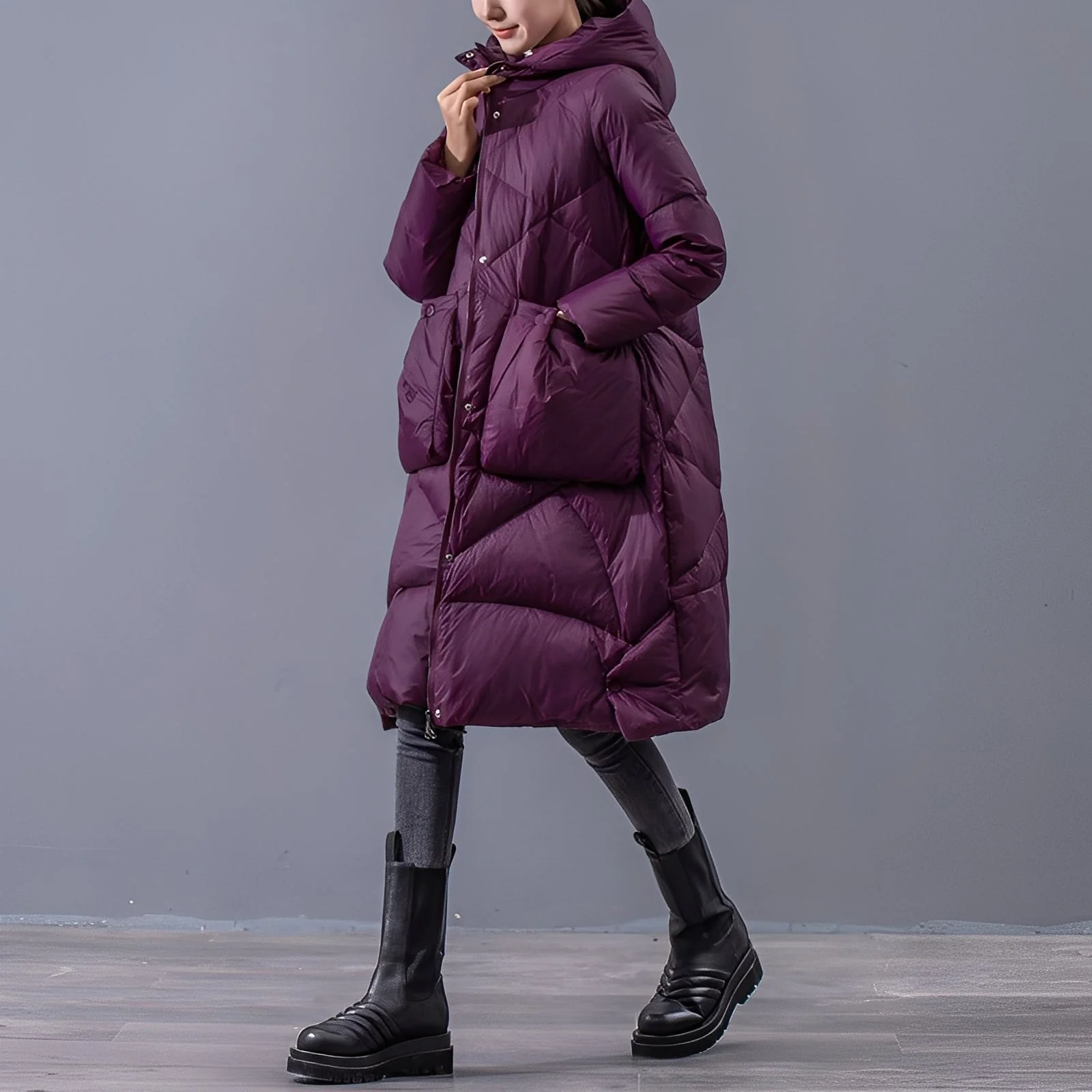 Ronnette - Manteau décontracté à capuche avec grandes poches pour femmes - Image 2