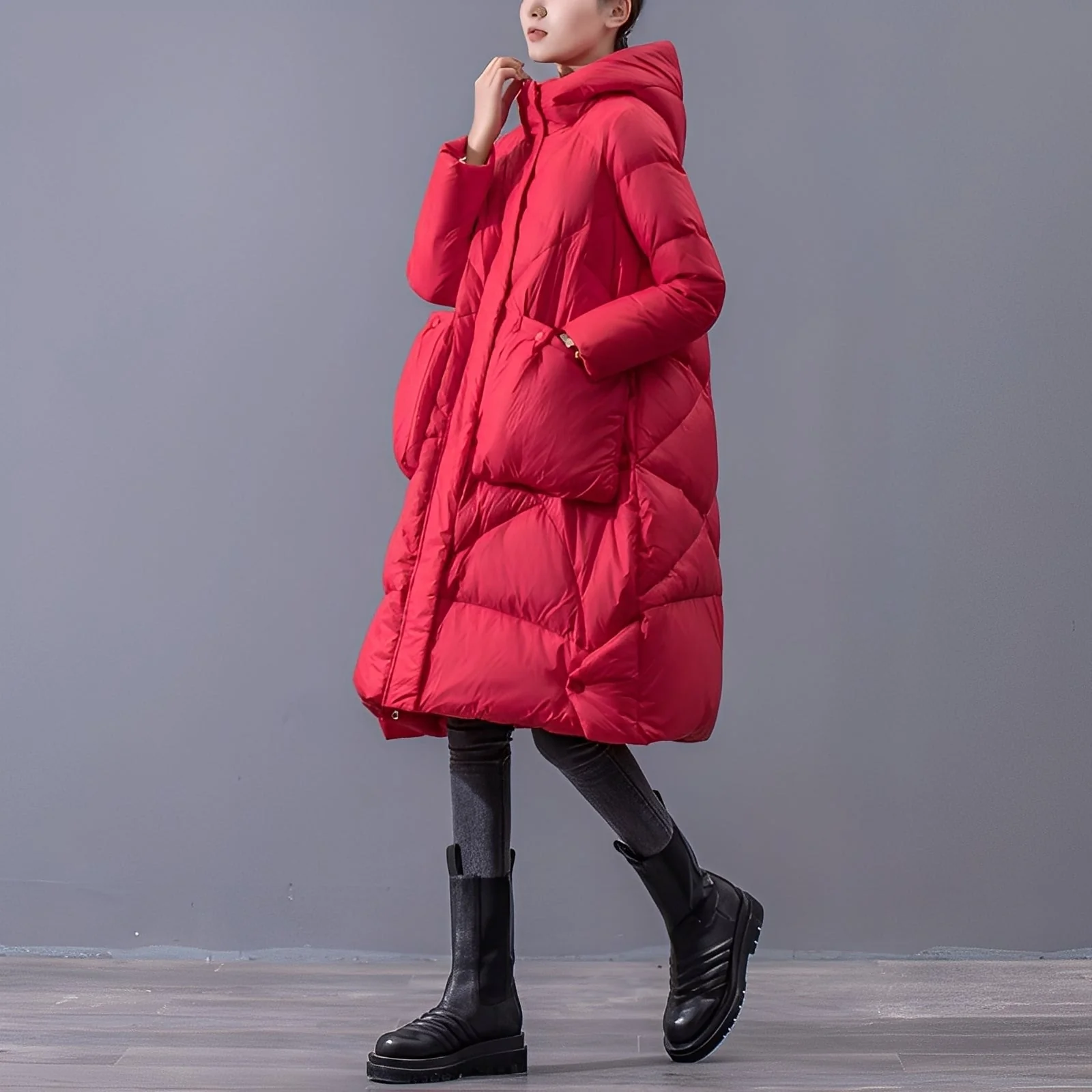 Ronnette - Manteau décontracté à capuche avec grandes poches pour femmes - Image 4