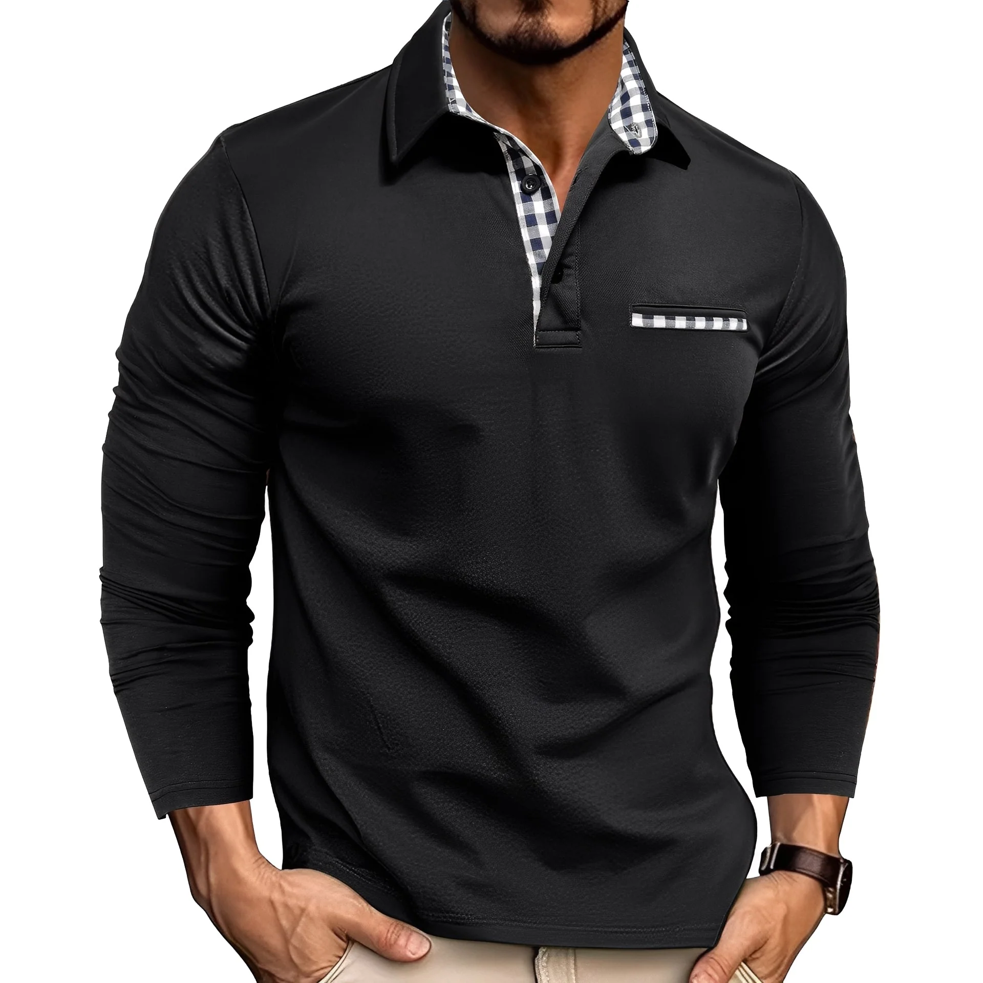 Rupert - Polo décontracté à manches longues pour hommes - Image 6