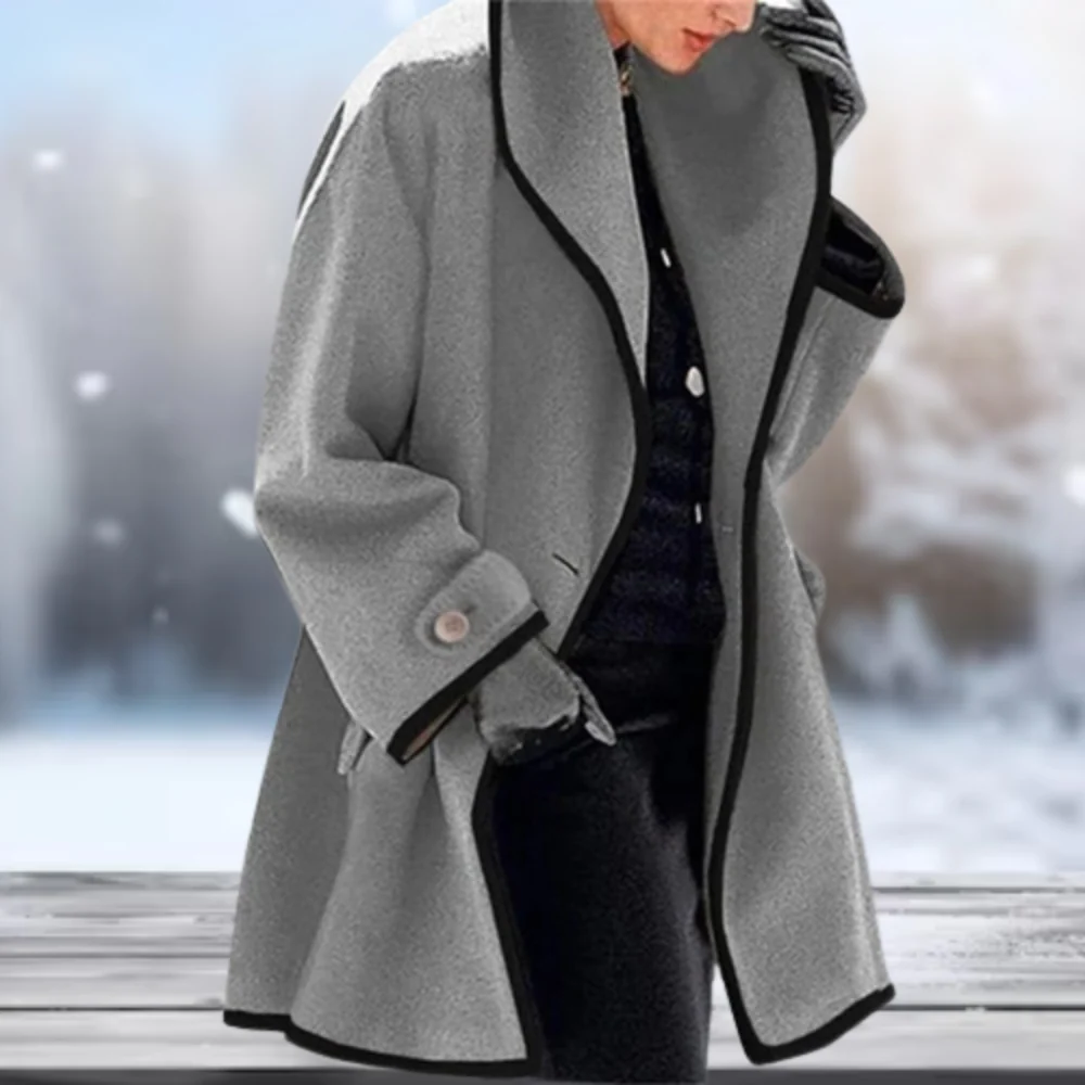 Serenova - Long manteau en laine au style rétro - Image 3