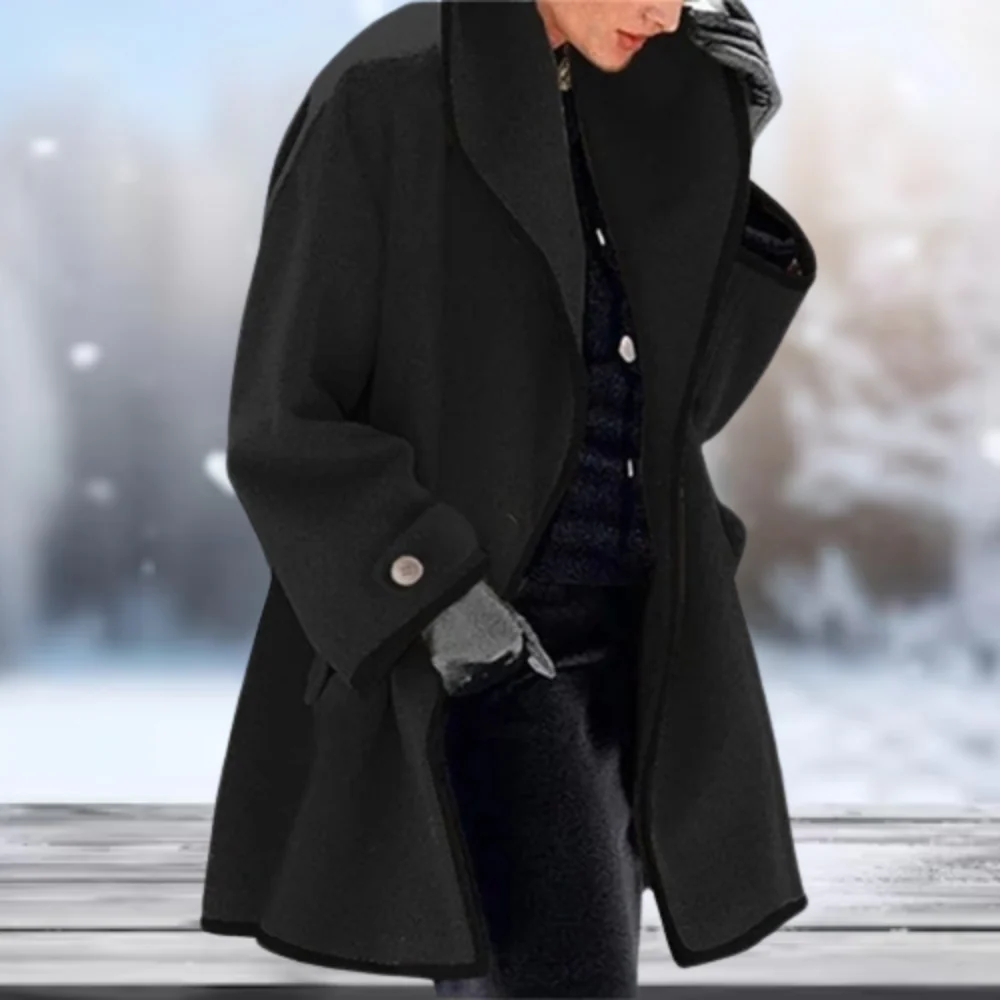 Serenova - Long manteau en laine au style rétro - Image 4