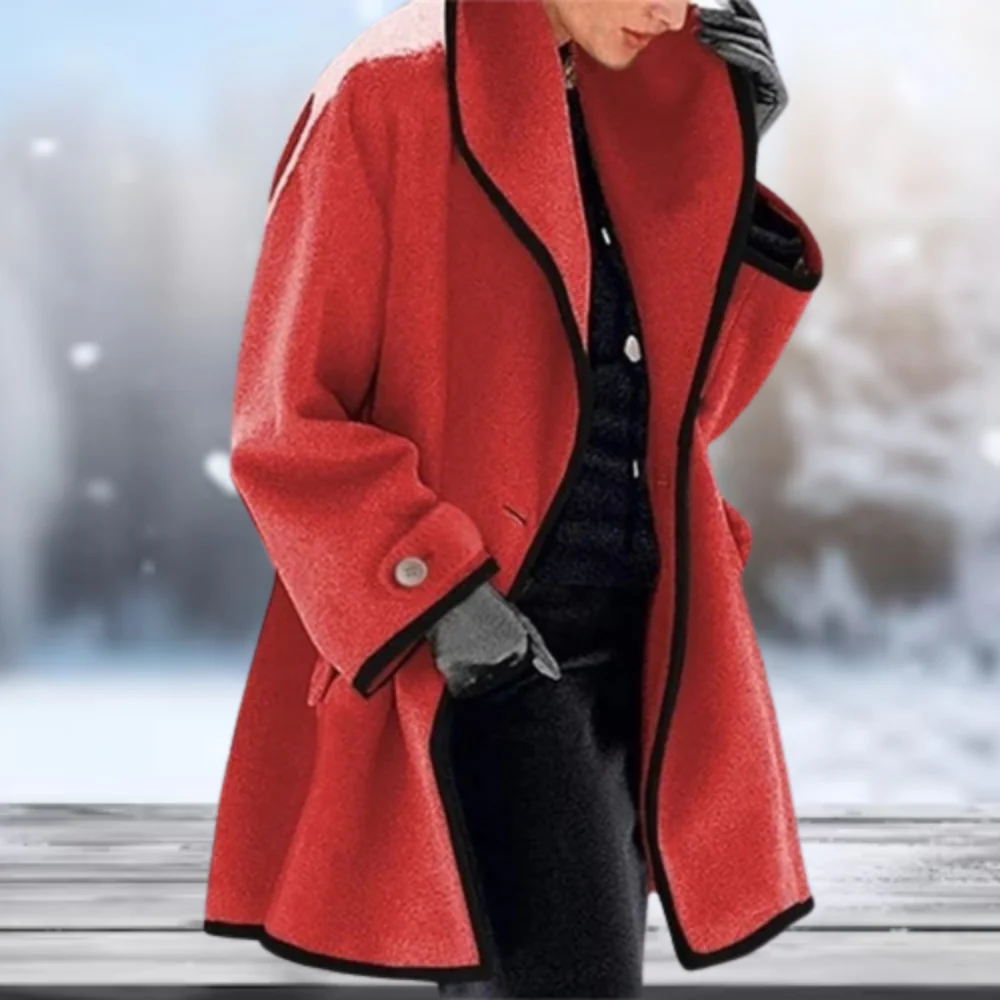 Serenova - Long manteau en laine au style rétro - Image 6