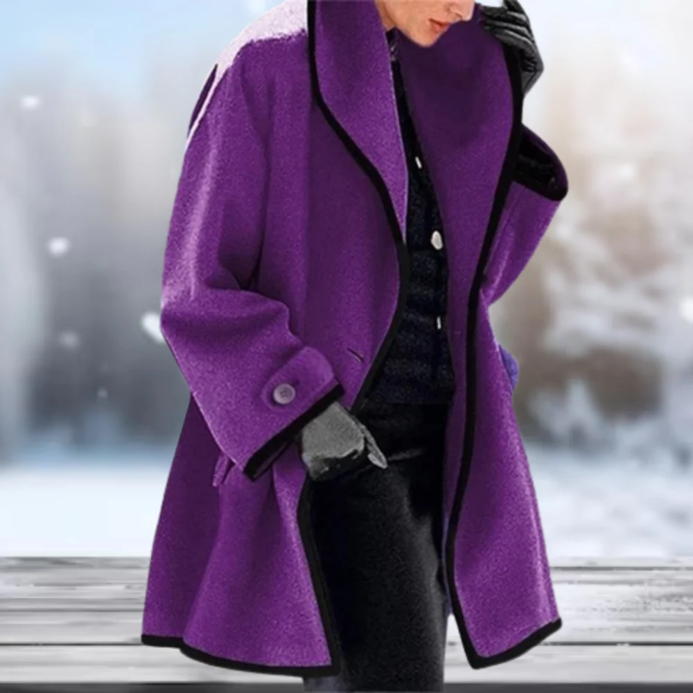 Serenova - Long manteau en laine au style rétro - Image 7