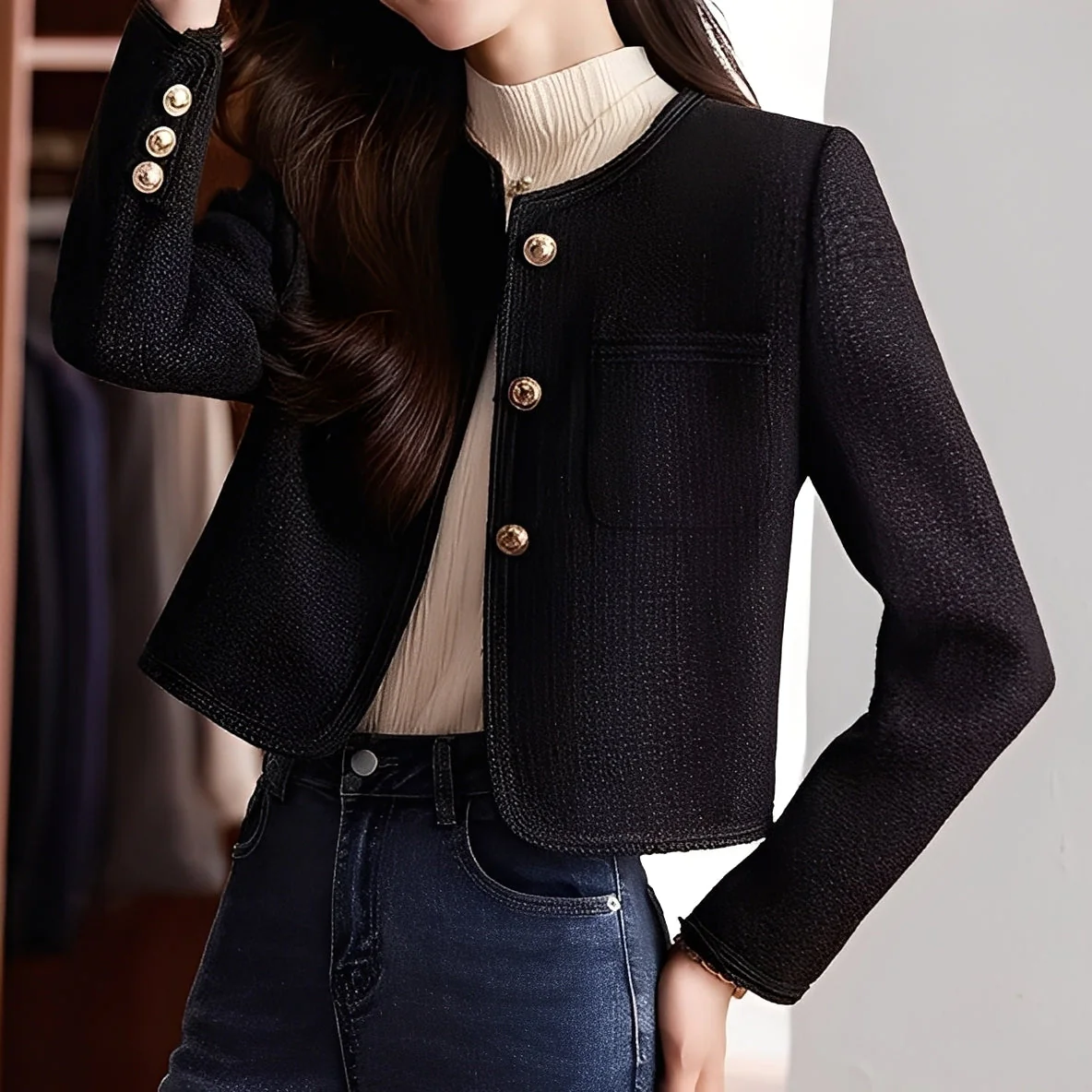 Trecia - Élégante veste courte en tweed pour femmes - Image 4