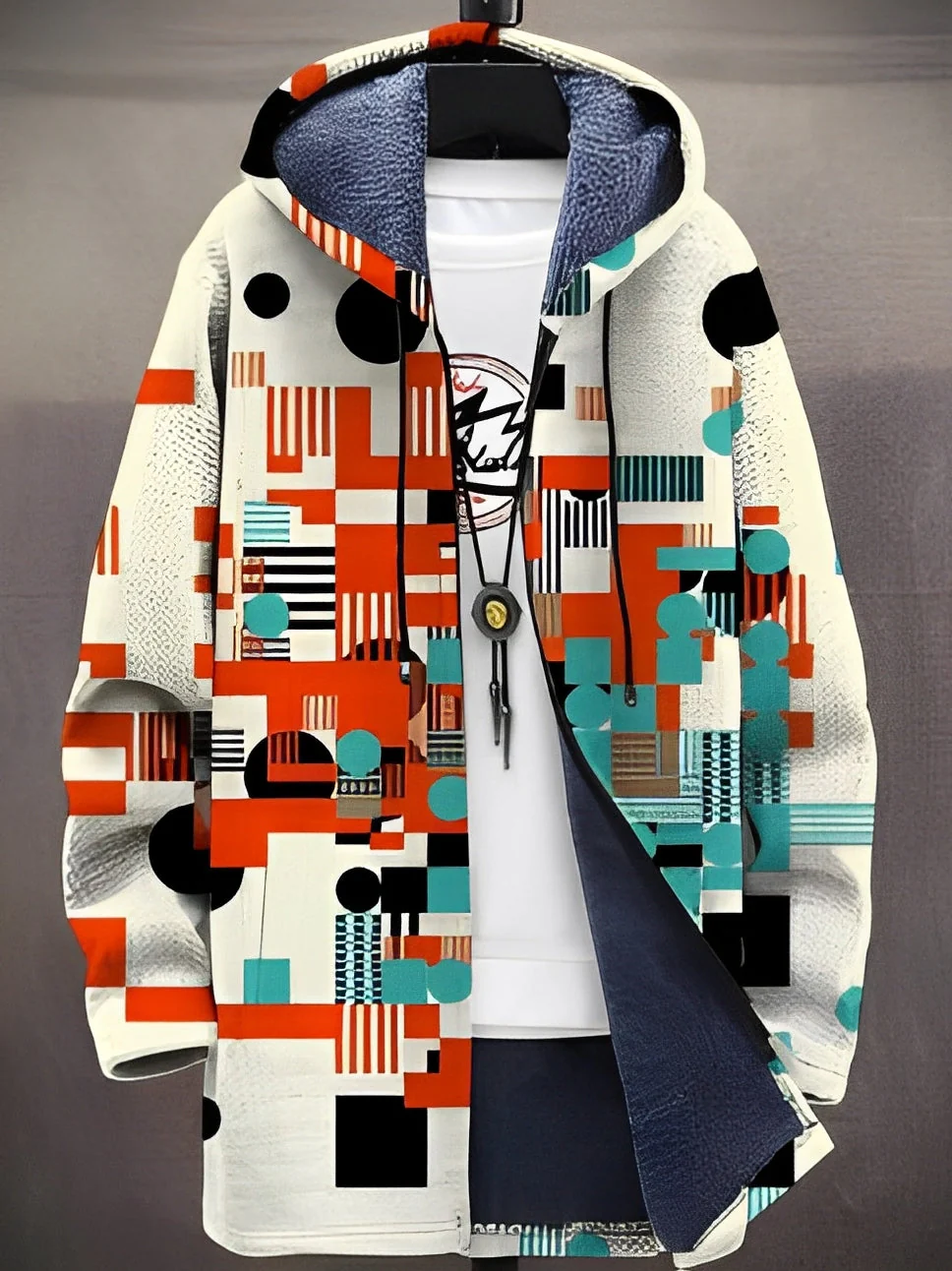 Trenton - Manteau élégant à capuche avec imprimé pour hommes - Image 4