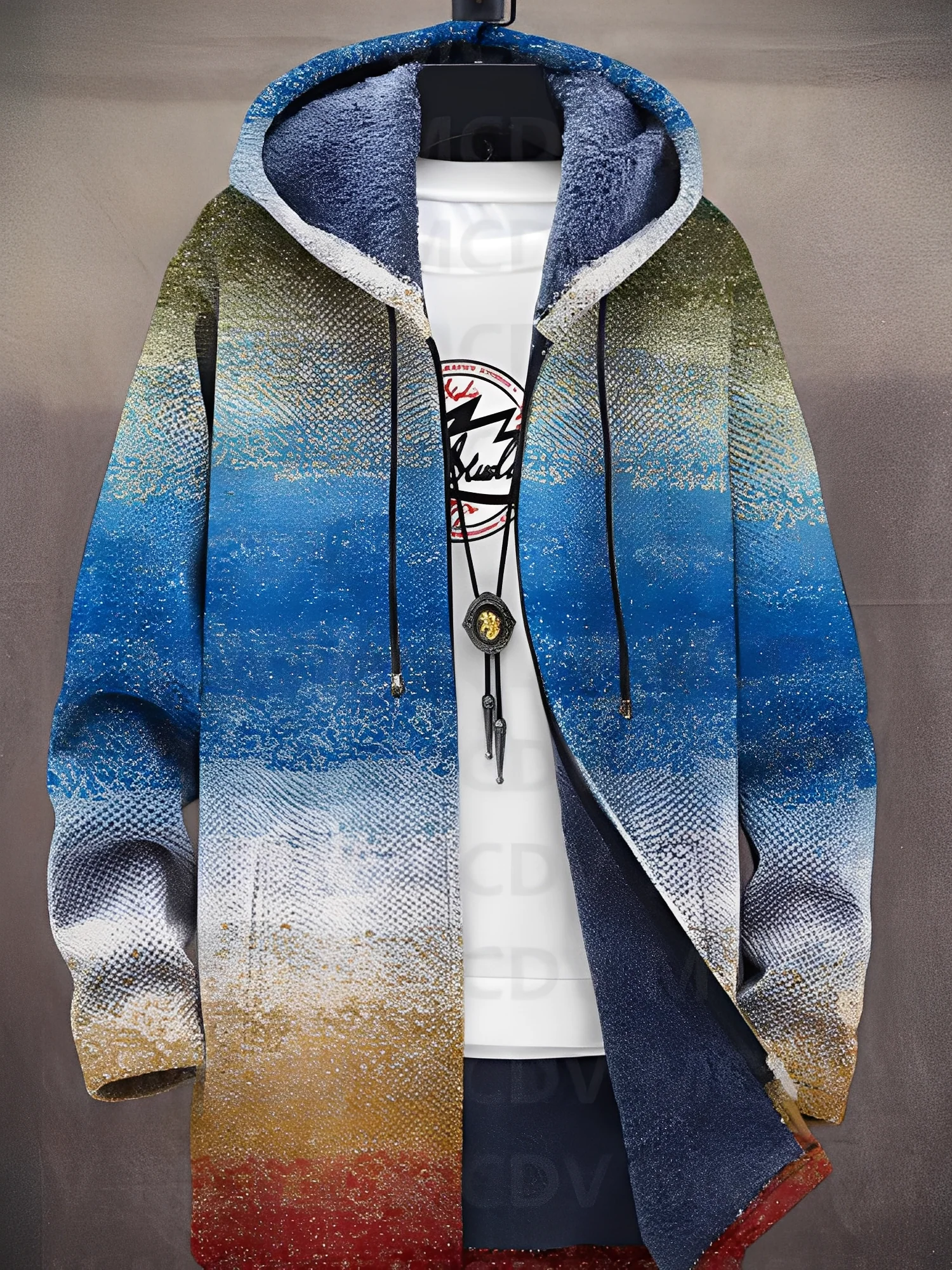 Trenton - Manteau élégant à capuche avec imprimé pour hommes - Image 6